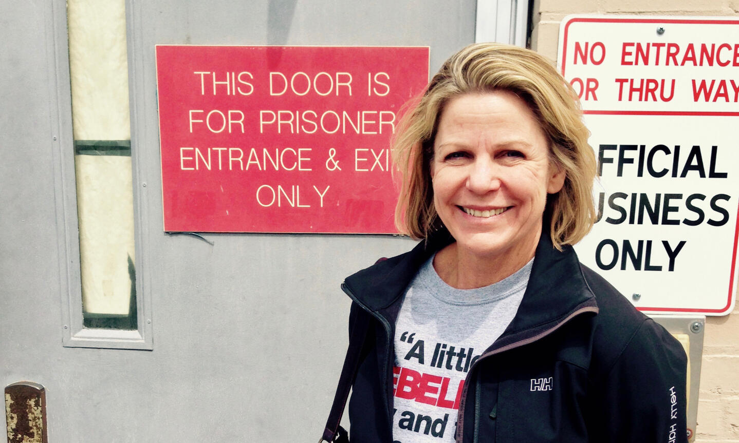 Director CJ Crim after her arrest.